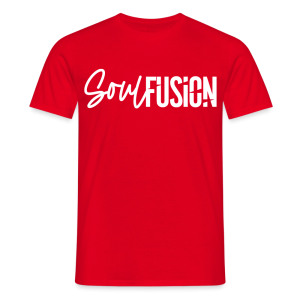 Men's Soul Fusion White Motif T-Shirt